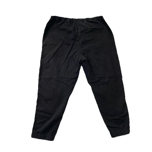 EILEEN FISHER Utility Tapered Ankle Pant Organic Cotton Classic Black sz Medium - Picture 5 of 7